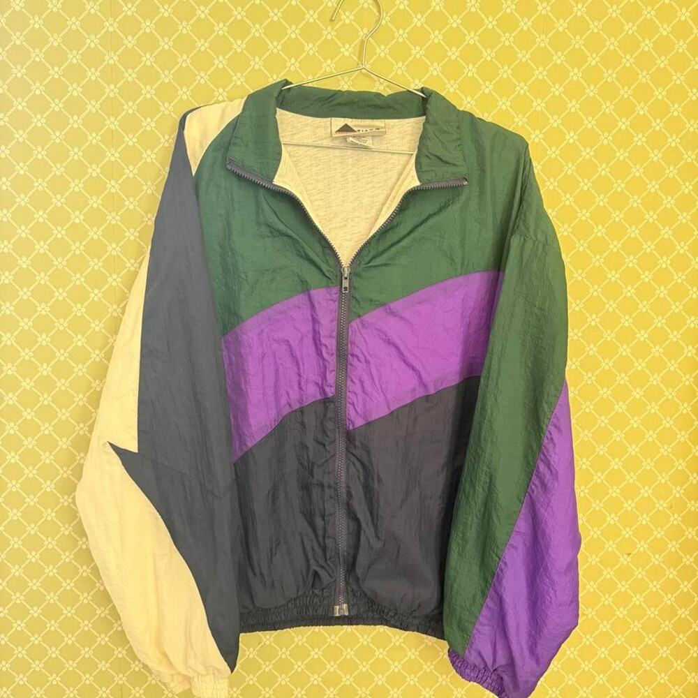 Aviat Sportif 90s nylon track jacket purple green navy